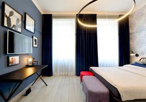 Llit o llits en una habitació de Chic And Modern In Hip Area