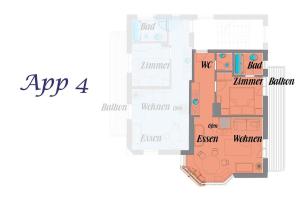 Plan piętra w obiekcie Villa St. Oswald