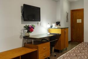 TV a/nebo společenská místnost v ubytování Hotel Aladino