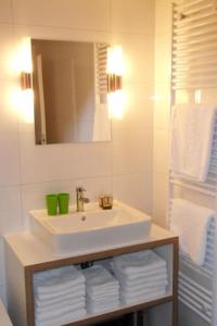 Een badkamer bij Burgblickhotel