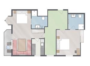 Půdorys ubytování Appartement Pension Strolz