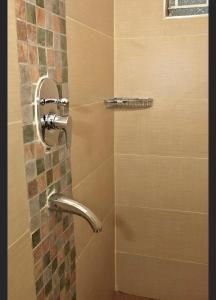 a shower with a faucet in a bathroom at Palm Valley in Nairobi