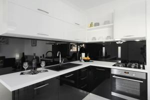 Kuchyň nebo kuchyňský kout v ubytování Luxury Apartment Bella