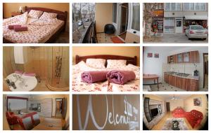 A bed or beds in a room at Levendula apartman
