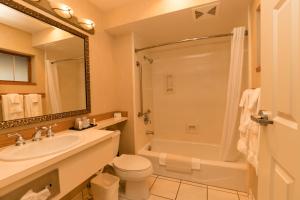 A bathroom at Lakeside Lodge and Suites