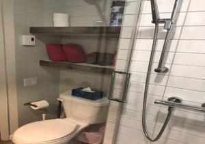 A bathroom at perfect 'lil condo