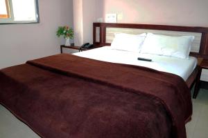 Llit o llits en una habitació de Hotel Raj Palace