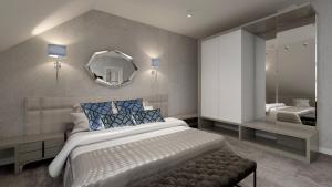 Postel nebo postele na pokoji v ubytování Hotel Merops Mészáros