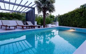 Bazén v ubytování Villa Duce in Omis, private pool nebo v jeho okolí