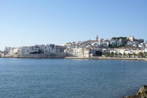 a view of a city from the water at Hotel Yria in Vieste