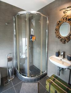 A bathroom at Athens Lycabettus Hill Penthouse, Private Roof Garden & Pool