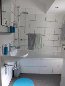 Koupelna v ubytování Amsel Haus