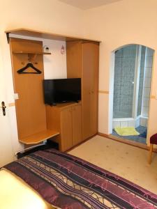 Telewizja i/lub zestaw kina domowego w obiekcie Haus Camelia
