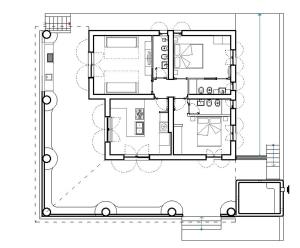 Grundriss eines Hauses in der Unterkunft Ustica Mari e Carlo Contrada Ogliastrello in Ustica