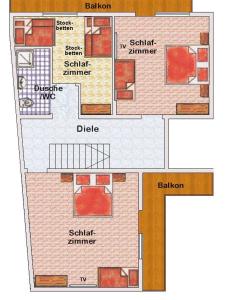 Půdorys ubytování Ferienhaus Marian
