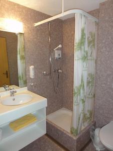 Phòng tắm tại Hotel Blümlisalp
