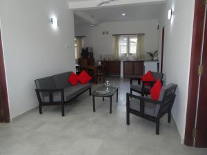 Area soggiorno di Amssler Beach Stay