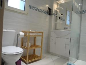 een badkamer met een toilet en een wastafel bij Appartement T2 50m² vue mer Presqu'il de Giens. RC in Hyères