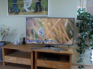 Televízia a/alebo spoločenská miestnosť v ubytovaní Apartmán Ludmila