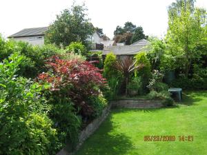 a garden with flowers and plants in a yard at 24 Fairfield Road in Uttoxeter