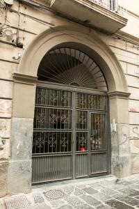 ナポリにあるB&B Cirillo 65の大金属のドアガラス張りの建物