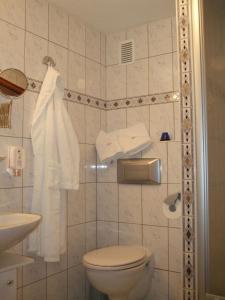 a bathroom with a toilet and a sink at Ferienhotel Schwarzwälder Hof in Feldberg