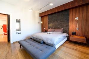 Postel nebo postele na pokoji v ubytování Acropolis Dream Apartment
