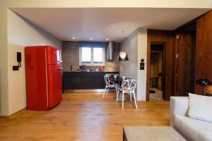 Kuchyň nebo kuchyňský kout v ubytování Acropolis Dream Apartment