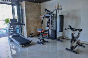 Fitness centrum a/nebo fitness zařízení v ubytování Sata Hotel