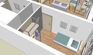 Půdorys ubytování Apartmány Petrov, Baťův kanál