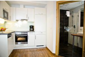 Kuchyň nebo kuchyňský kout v ubytování Chalet Barbara