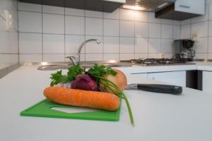 Kuchyň nebo kuchyňský kout v ubytování Strma Apartments