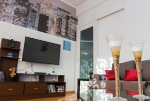 TV a/nebo společenská místnost v ubytování Lianos Apartments Business Class A