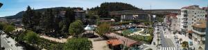 an overhead view of a city with a park at Alfonso XII in Redondela