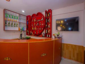 Lounge nebo bar v ubytování Hotel Satyam