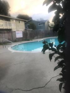ein Swimmingpool mitten in einem Hof in der Unterkunft Spacious and Bright Apartment with 3bd2ba in Fremont in Fremont