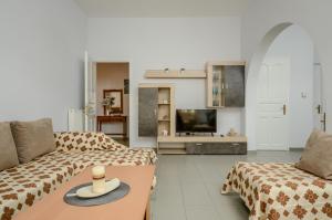 Televízia a/alebo spoločenská miestnosť v ubytovaní NAXOS HOUSE