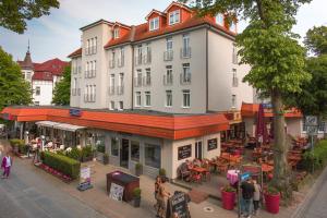 an overhead view of a building on a city street at Europa Hotel Kühlungsborn in Kühlungsborn