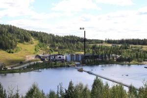 an aerial view of a large body of water at SKIVILLAS 61 UKKOHALLA in Hyrynsalmi