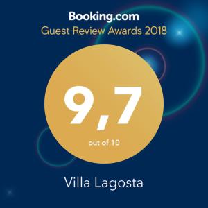 Сертификат, награда, вывеска или другой документ, выставленный в Villa Lagosta