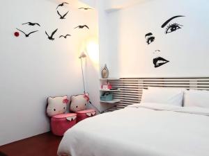 Letto o letti in una camera di Wushih Surf Hostel