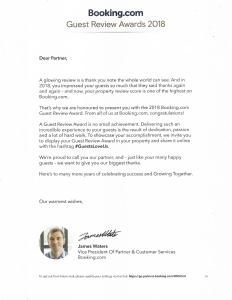 a screenshot of the guest review awards website at Aanvis inn in Ooty