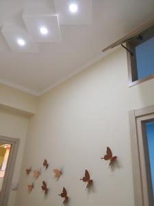 una habitación con mariposas en la pared en Corso Italia 83 en Taranto