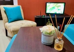 TV a/nebo společenská místnost v ubytování Super Cute Hampton Suites
