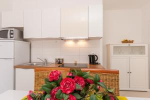Kuchyň nebo kuchyňský kout v ubytování Apartments Kukuriku