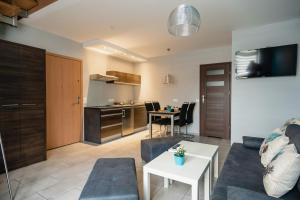 Kuchyňa alebo kuchynka v ubytovaní Apartamenty TRZY KOLORY + 7 fotografií