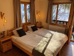 Postel nebo postele na pokoji v ubytování Apartment with beautiful views in Zermatt