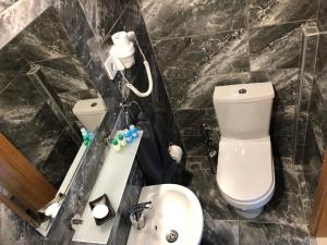 a bathroom with a toilet and a sink at Ottoman's Pearl Hotel in Istanbul