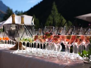Nápoje v ubytování Verwöhnhotel Wildspitze