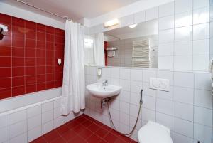 Kúpeľňa v ubytovaní Hotel Chvalská Tvrz